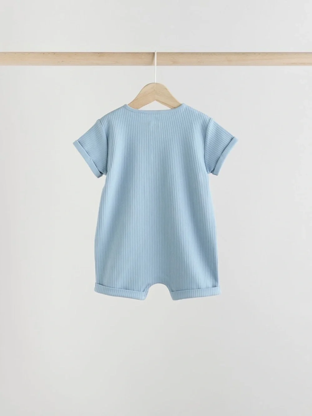 Next Blue Grandad Button Neck Baby Rompers 4 Pack- NWT- Up to 3mths